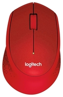 Logitech M330 Silent Plus Wireless Mouse (USB for Windows/Mac/Chrome OS/Linux) - Red