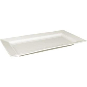 Lumina Fine China Wide Rim Rectangular Plate - 257x155mm. 10x6