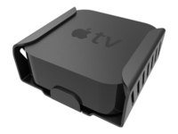 Maclocks New Apple TV (4th Generation) Secure Bracket - Mounting kit (security bracket) for Apple TV - high-grade aluminium - jet black - mounting interface: 75 x 75 mm - for Apple TV (4th generation)