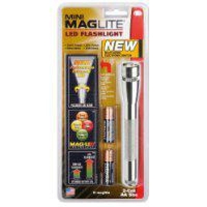 Maglite SP2210H 2-AA Cell Mini LED Flashlight with Holster Silver