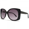 Marc By Marc Jacobs Sunglasses Oversize In Black With Printed Temple Arm And Gradient Grey Lens