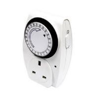 Masterplug Tm24 24-hour Mechanical Segment Timer With Switch And Power Neon Indicator