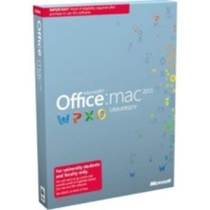 Microsoft Office Mac University 2011 Mac - English - DVD - Active,  enrolled university students are eligible to use the Office University product - The end user must verifiy University Status using www.office.com/verify before product can be used