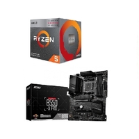 MSI B550-A PRO DDR4 ATX Motherboard + AMD Ryzen 5 5600G AM4 Processor Bundle