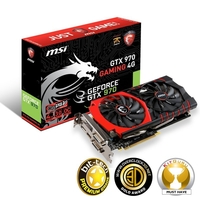 MSI GeForce GTX 970 GAMING Twin Frozr V 4GB GDDR5 Dual DVI HDMI DisplayPort PCI-E Graphics Card