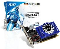 MSI GT 520 2GB DDR3 VGA DVI HDMI PCI-E Low Profile Graphics Card