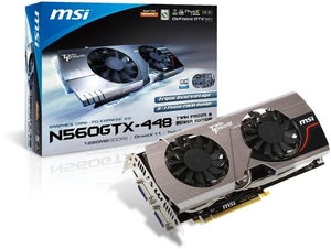 MSI GTX 560 Ti Super 448 Core TFII PE/OC 1280MB DDR5 Dual DVI mini HDMI PCI-E Graphics Card