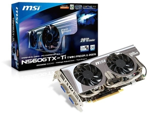 MSI GTX 560 Ti Twin Frozr II 2GD5/OC 2048MB GDDR5 Dual DVI Mini HDMI PCI-E Graphics Card
