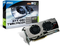MSI GTX 680 OC 2GB GDDR5 TWIN FROZR Dual DVI HDMI DisplayPort PCI-E Graphics Card
