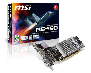 MSI HD 5450 1GB 64bit DDR3 VGA DVI-D HDMI PCI-E Low Profile Graphics Card