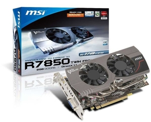 MSI HD R7850 Twin Frozr OC Edition 2GB GDDR5 DVI HDMI Dual Mini DisplayPort PCI-E Graphics Card