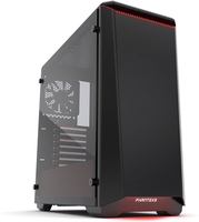 Phanteks Eclipse P400 Glass Midi Tower Case - Black/Red