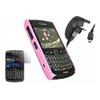 Pink Mesh NET Case LCD Screen Protector Mains Charger - BlackBerry 9700 Bold 9780 Onyx