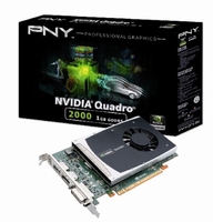 PNY NVIDIA Quadro 2000 VCQ2000-PB 1GB GDDR5 PCI Express 2.0 x16 Workstation Video Card