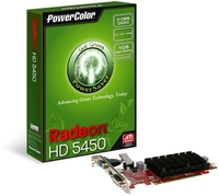 PowerColor HD 5450 Go! Green V4 512MB DDR3 DVI VGA HDMI PCI-E Graphics Card