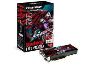 PowerColor HD 6870 1GB GDDR5 Dual DVI HDMI Dual Mini DisplayPort PCI-E Graphics Card