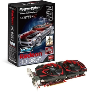 PowerColor HD 6950 PCS+ Vortex II Edition 2GB GDDR5 HDMI Dual DVI Dual Mini DisplayPort PCI-E Graphics Card