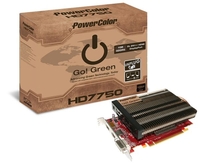 PowerColor HD 7750 Go! Green 1GB GDDR5 DVI HDMI DisplayPort PCI-E Graphics Card