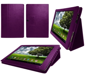 Purple PadWear Stand and Type Multi-Functional Case with Sleep Sensor - Asus EEE Pad Transformer