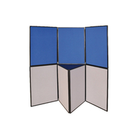 Q Connect Display Board 6 Panel Blue Grey
