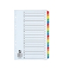 Q-Connect Extra Wide Index A-Z 20 Part Board Reinforced Multi-Colour Divider KF76986
