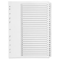 QCONNECT A4 1-25 MYLAR INDEX 02501/CS25
