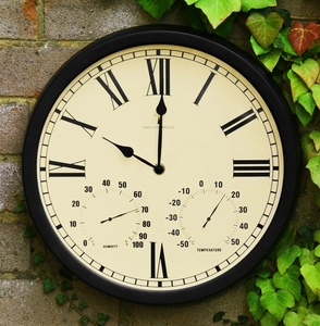 Radio Controlled Multi function 35cm (13.7) Outdoor Garden Clock