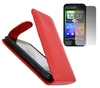 Red FlipMatic Easy Clip On Vertical Pouch Case with Screen Protector - HTC Incredible S