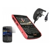 Red Mesh NET Case LCD Screen Protector Mains Charger - BlackBerry 9700 Bold 9780 Onyx