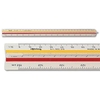 Rotring S0220481 Ruler Triangular Reduction Scale 1 Architect 1-10 To 1-1250 With 2 Coloured Flutings