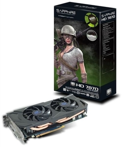 Sapphire HD 7870 GHZ OC Edition 2GB GDDR5 HDMI DVI Dual Mini DisplayPort PCI-E Graphics Card
