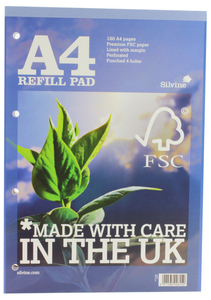 Silvine A4 Refill Pads Blue R201 - 5 Pack
