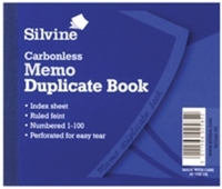 Silvine Carbonless Memo Duplicate Book - 12 Pack