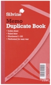 Silvine Dup Book 8.25x5 Memo 601 - 6 Pack