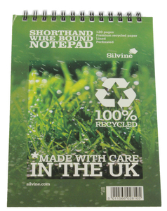 Silvine Recycled Twin Wire Shorthand Notebook - 10 Pack