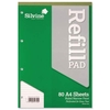 Silvine Refill Pad A4 80sht Narr Feint - 6 Pack