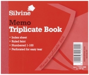 Silvine Triplicate Book 4x5 Memo 607 - 12 Pack