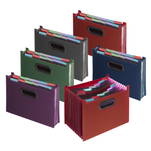 Snopake Fusion Step Index 13 part Desk Expander Asstd Colours - 5 Pack