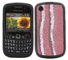 Soft Skin Pink Lines Black Print FT057 Silicone Case For BlackBerry 8520 Curve 9300 3G
