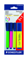 STAEDTLER HIGHLIGHTERS PK3 PLUS 1 ASSTD