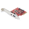 Startech 2-Port 10Gbps USB-A & USB-C PCIe Card - USB 3.1 Gen 2 PCI Express Type C/A Host Controller Card Adapter - USB 3.2 Gen 2x1 PCIe Expansion Add-On Card - Windows,  macOS,  Linux