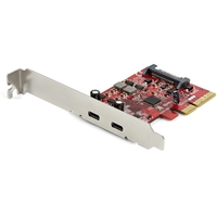 StarTech 2-port 10Gbps USB C PCIe Card - USB 3.1 Gen 2 Type-C PCI Express Host Controller Add-On Card - Expansion Card - USB 3.2 Gen 2x1 PCIe Adapter 15W/port - Windows,  macOS,  Linux