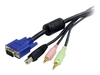 Startech 6 Ft 4-in-1 Usb Vga Kvm Switch Cable With Audio And Microphone