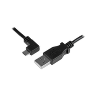 StarTech Left Angle Micro USB 0.5M Black Cable