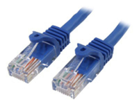 StarTech.com 1 ft Cat5e Blue Snagless RJ45 UTP Cat 5e Patch Cable - 1ft Patch Cord - 1ft Snagless Patch Cable