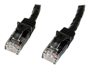 StarTech.com 1m Black Gigabit Snagless RJ45 UTP Cat6 Patch Cable - 1 m Patch Cord - 1m Cat 6 Patch Cable