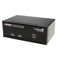 StarTech.com 2 Port Dual DVI USB KVM Switch with Audio & USB Hub