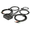 StarTech.com 2 Port HDMI KVM Switch - 4K 60Hz - Compact UHD HDMI USB KVM Switch with 4ft Cables & Audio
