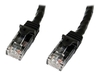 StarTech.com 2m Black Gigabit Snagless RJ45 UTP Cat6 Patch Cable - 2 m Patch Cord - 2m Cat 6 Patch Cable