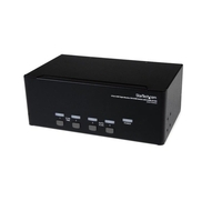 Startech.com 4 Port Triple Monitor Dvi Usb Kvm Switch With Audio & Usb 2.0 Hub